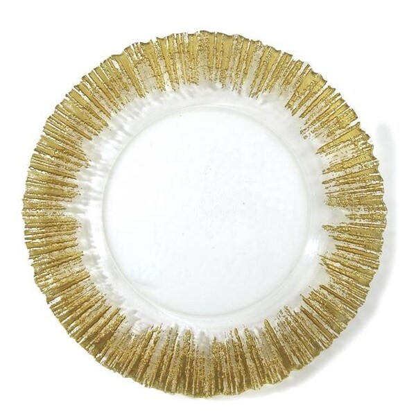 Jiallo 31113 Sunburst Charger Plates; Gold - Set of 4 31113 - main